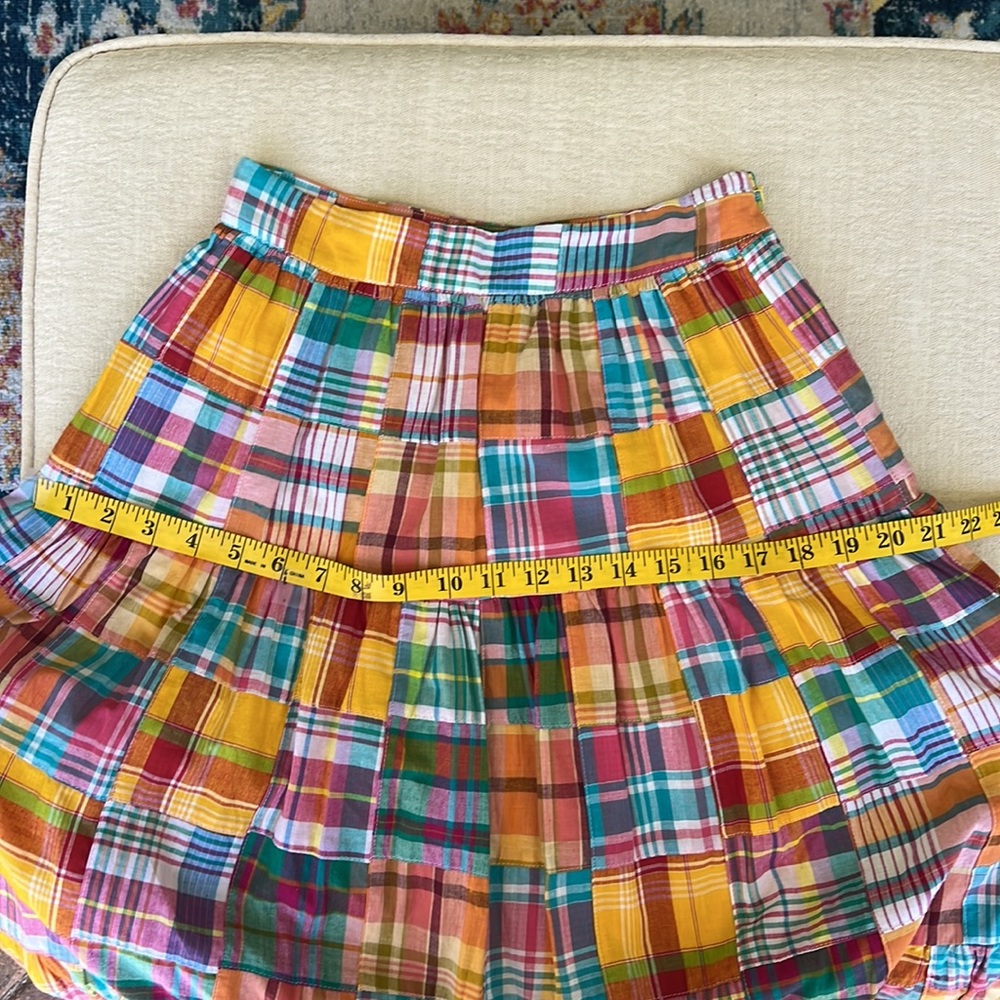 STAUD x Birkenstock NWT Sea Bright Patchwork Plaid cotton midi maxi skirt - Picture 12 of 17